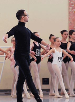Dancers participate in an audition